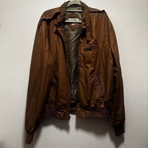 Members Only Light Brown Vintage Bomber Jacket